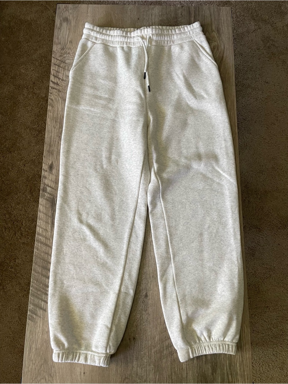 Everyday Elastic-Waist Joggers in Light Gray